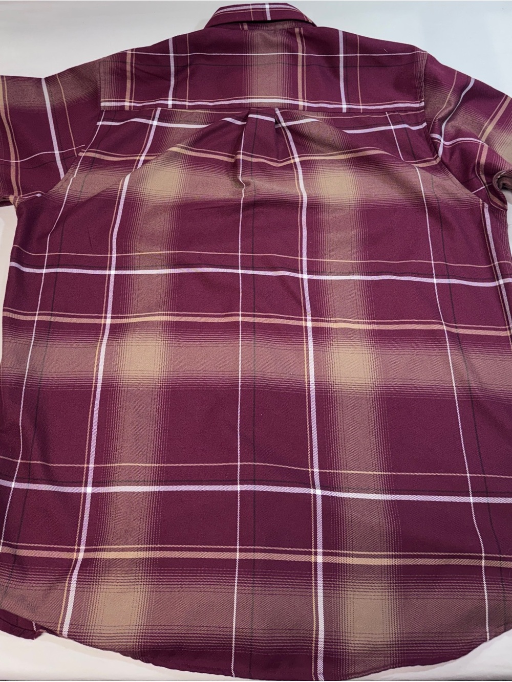 Dixxon Cabernet Mens Size XL Button Down Long Sleeve Pocket Logo Flannel Shirt - Picture 7 of 7